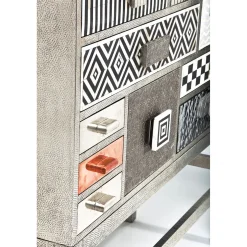 KARE Design Buffets Hauts|Commode Haute Chalet Argent 13 Tiroirs