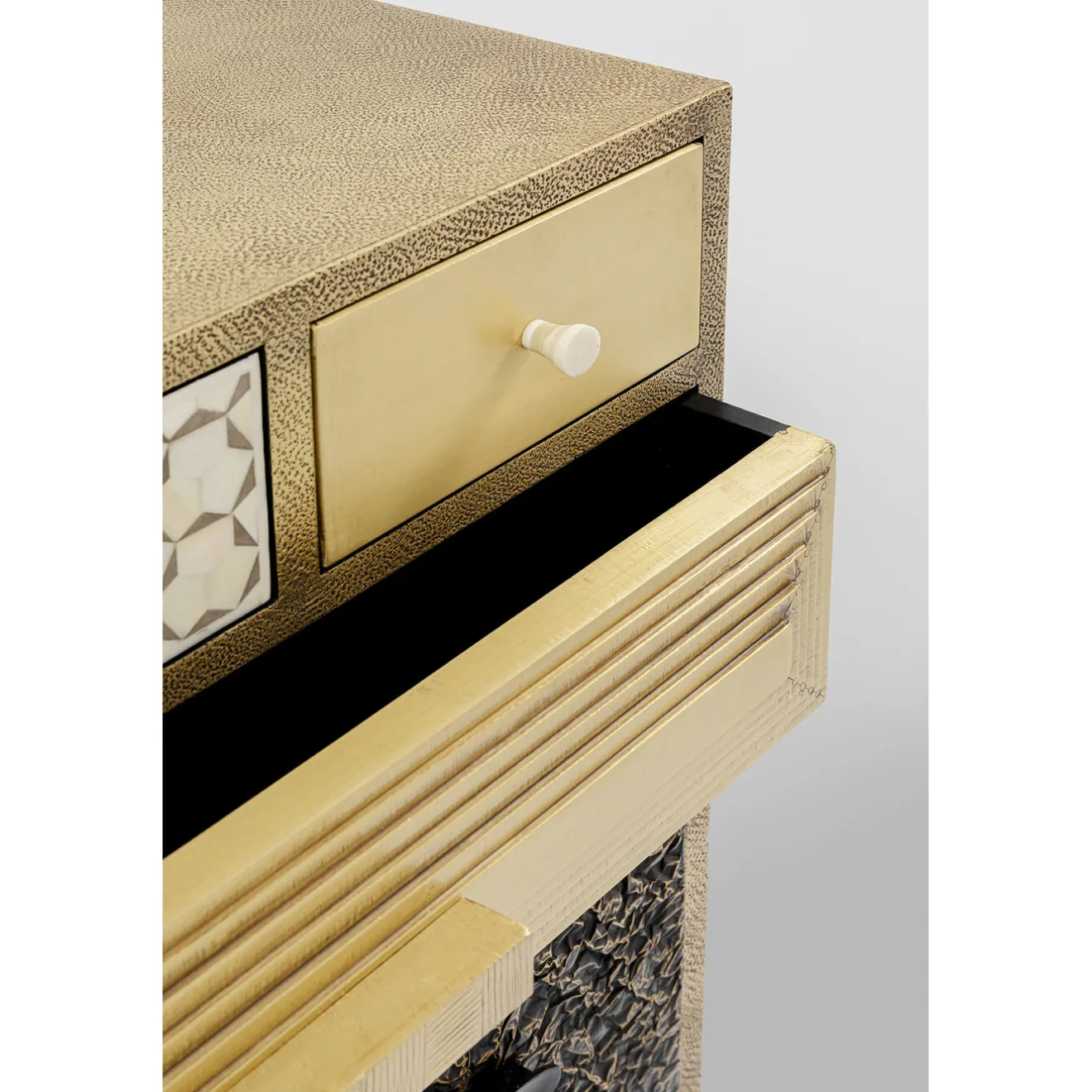 KARE Design Buffets Hauts|Commode Haute Chalet Dore 13 Tiroirs