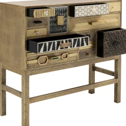 KARE Design Buffets Hauts|Commode Haute Chalet Dore 13 Tiroirs