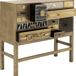 KARE Design Buffets Hauts|Commode Haute Chalet Dore 13 Tiroirs