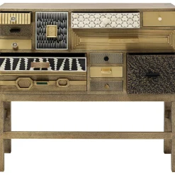 KARE Design Buffets Hauts|Commode Haute Chalet Dore 13 Tiroirs