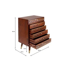 KARE Design Buffets Hauts|Commode Haute Muskat 6 Tiroirs