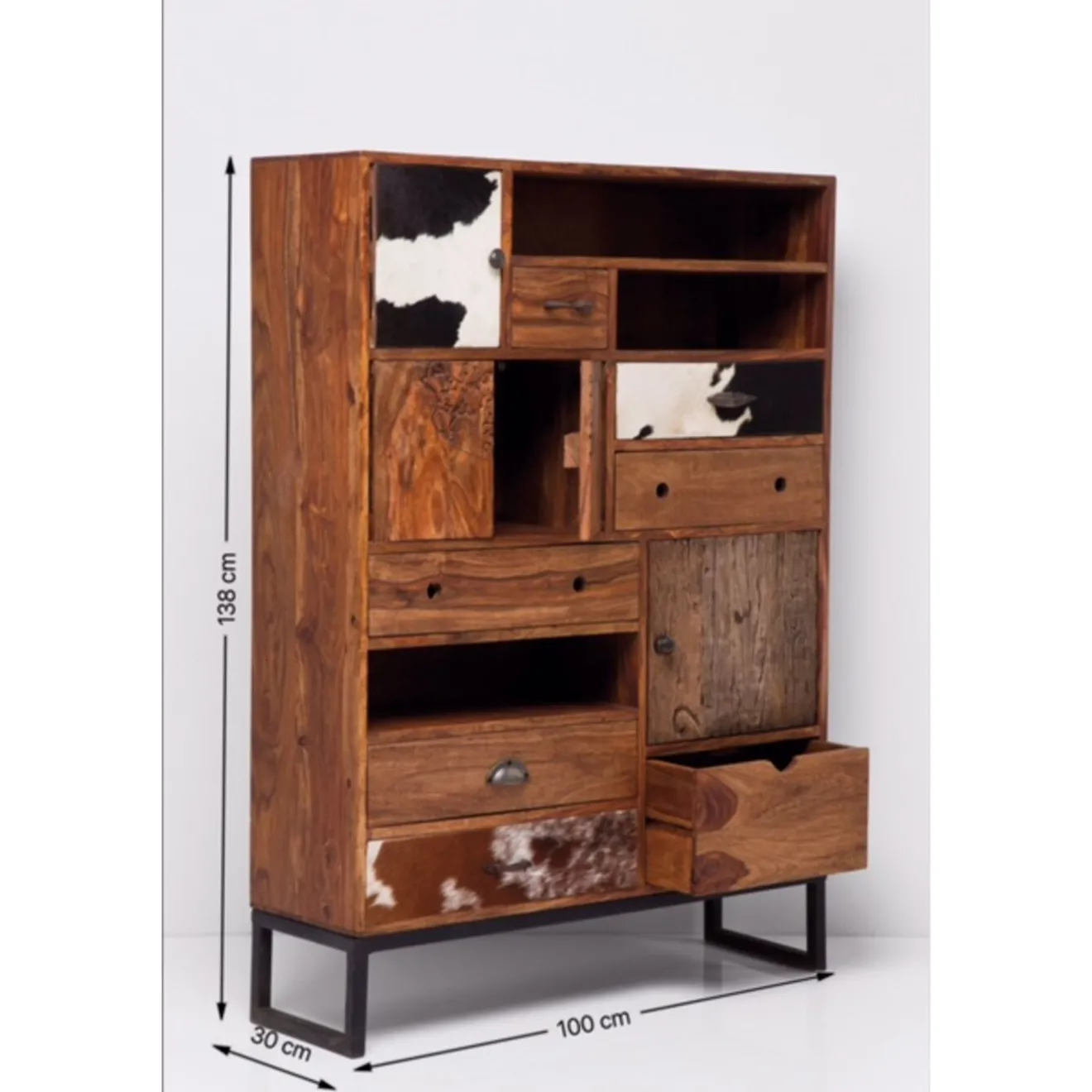 KARE Design Buffets Hauts|Commode Haute Rodeo 3 Portes,8 Tiroirs