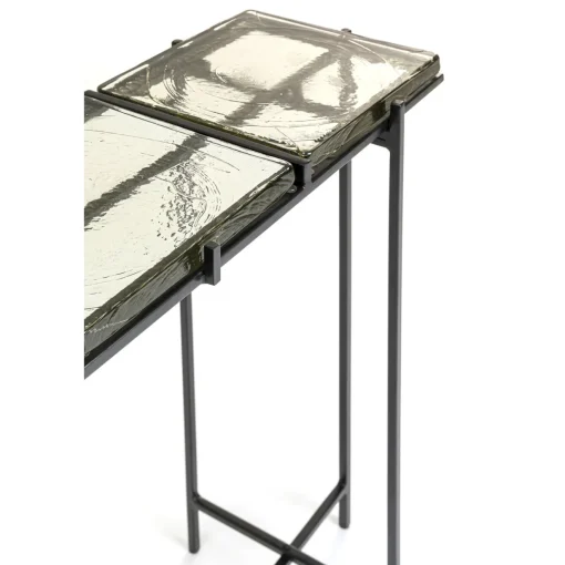 KARE Design Consoles|Console Ice Noir 98X80Cm