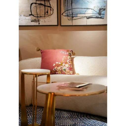 KARE Design Coussins Avec Garnissage|Coussin Embroidery Blossom 50X50Cm