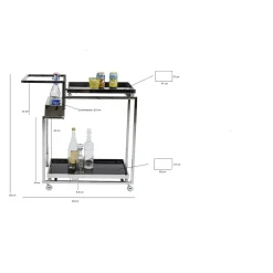 KARE Design Dessertes|Desserte Barfly Chrome