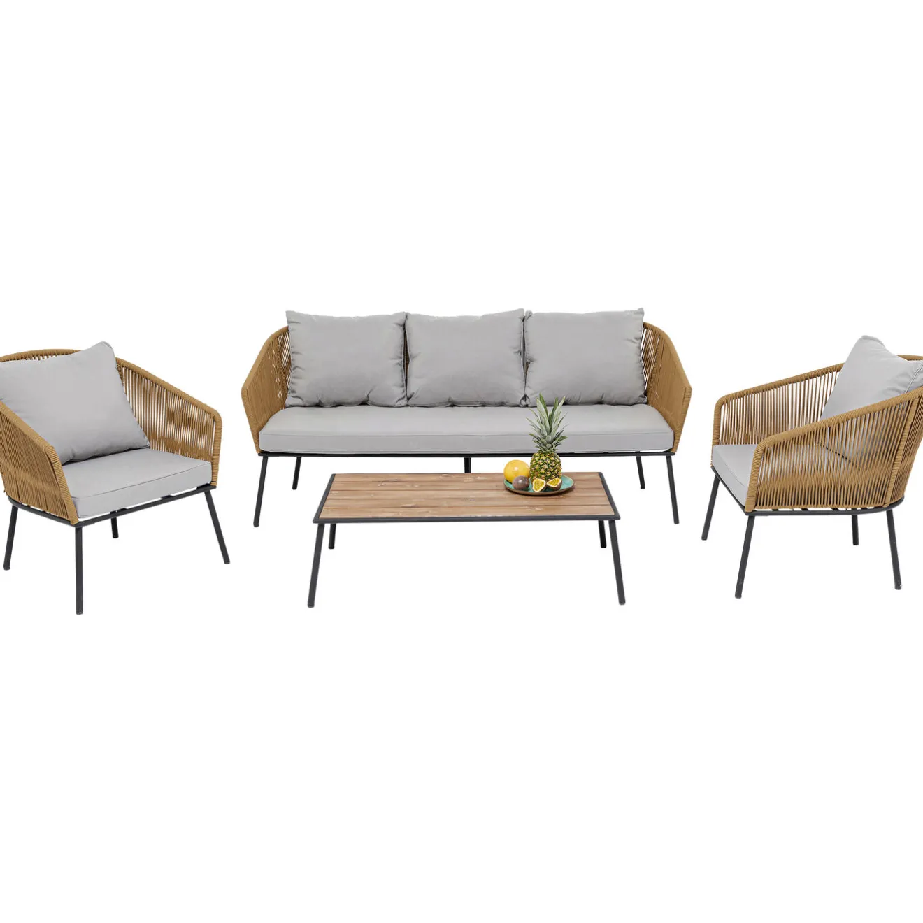 KARE Design Mobilier Lounge|Ensemble De Sieges Elba Nature Cinque (4-Pcs)