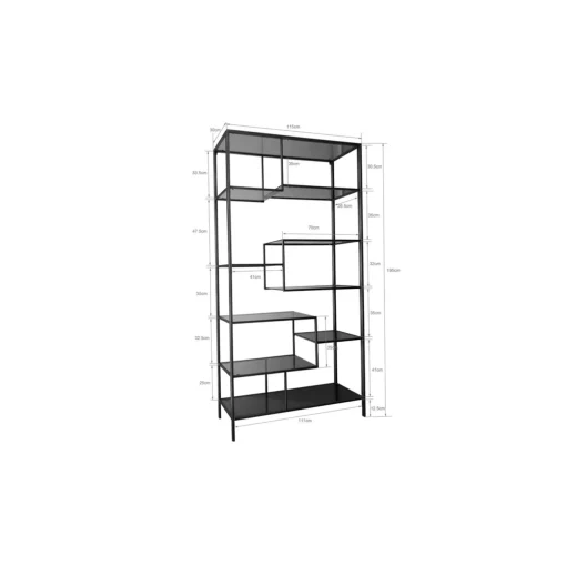 KARE Design Etagères De Séparation|Etagere Loft Dore 115X195Cm