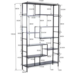 KARE Design Etagères De Séparation|Etagere Loft Noir 115X195Cm
