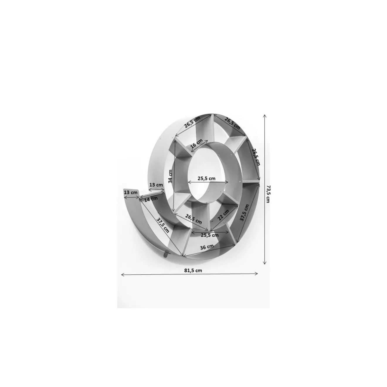 KARE Design Etagères Murales|Etagere Murale Snail Argente-Gris