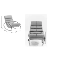 KARE Design Fauteuils À Bascule|Fauteuil À Bascule Manhattan Grey Beige