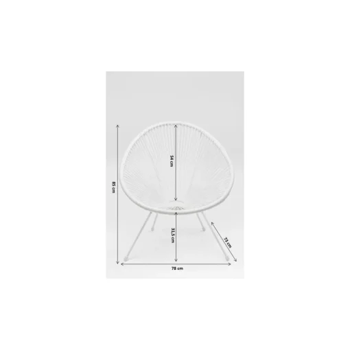 KARE Design Mobilier Lounge|Fauteuil Acapulco Blanc