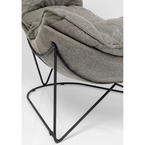 KARE Design Fauteuils Relax|Fauteuil Avec Repose-Pied Snuggle Gris (2/Parts)