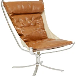 KARE Design Fauteuils Relax|Fauteuil Avec Tabouret Washington Marron