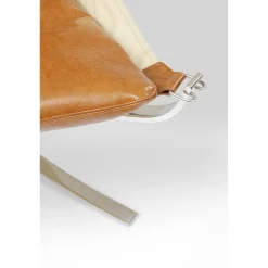 KARE Design Fauteuils Relax|Fauteuil Avec Tabouret Washington Marron