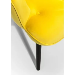 KARE Design Fauteuils À Oreilles|Fauteuil Black Vicky Velours Jaune