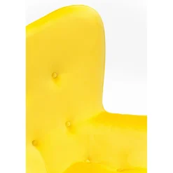 KARE Design Fauteuils À Oreilles|Fauteuil Black Vicky Velours Jaune