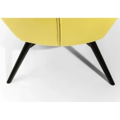 KARE Design Fauteuils À Oreilles|Fauteuil Black Vicky Velours Jaune