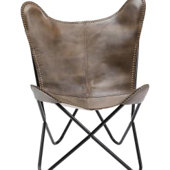 KARE Design Fauteuils À Oreilles|Fauteuil California Cuir Marron Fonce