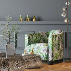 KARE Design Fauteuils Club|Fauteuil Cigar Lounge Jungle Vert