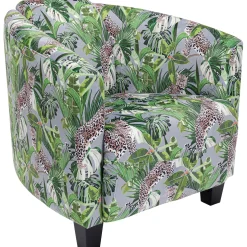 KARE Design Fauteuils Club|Fauteuil Cigar Lounge Jungle Vert