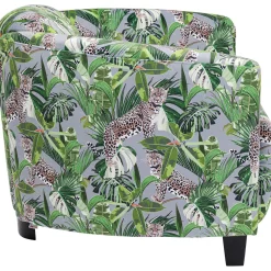 KARE Design Fauteuils Club|Fauteuil Cigar Lounge Jungle Vert