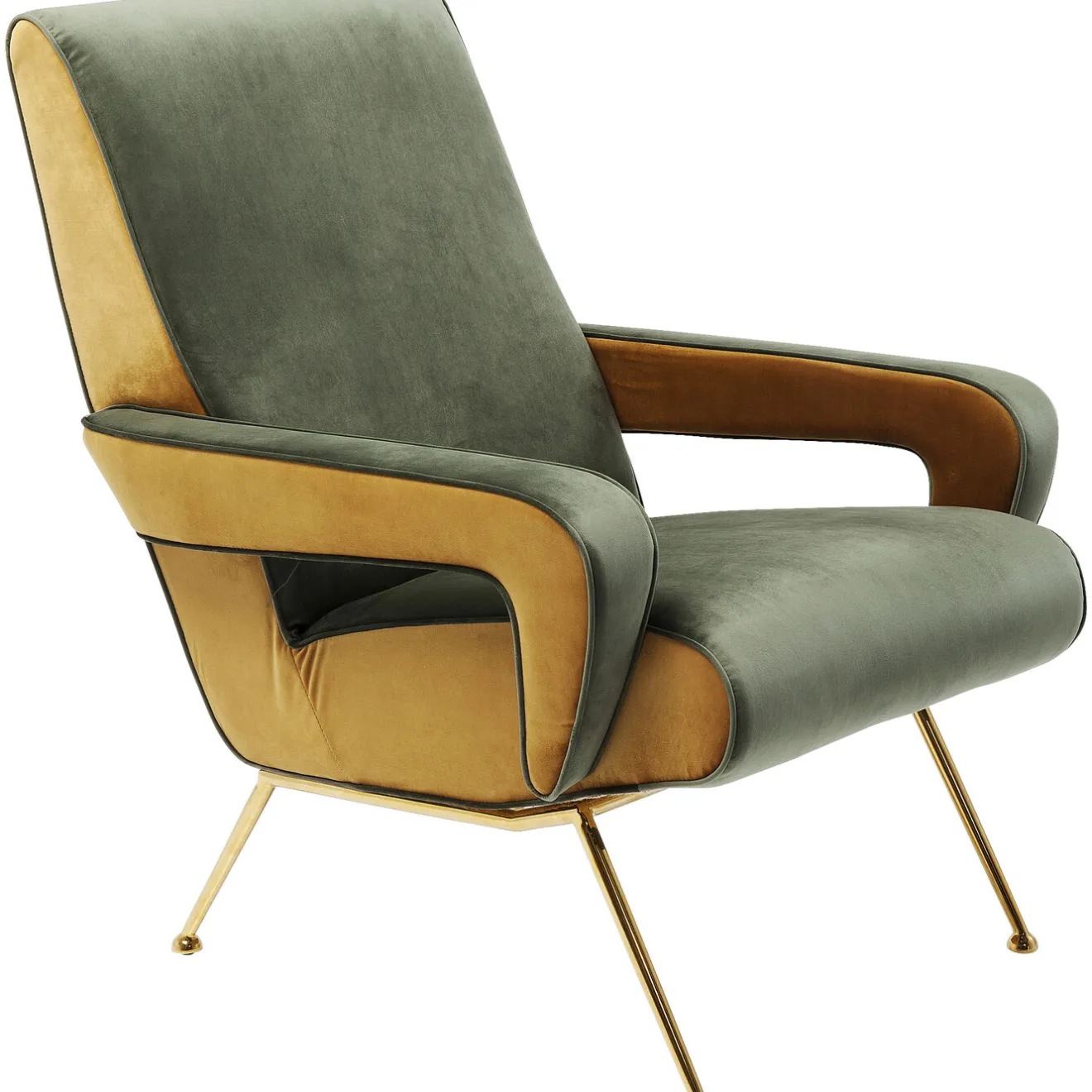 KARE Design Fauteuils Club|Fauteuil Luna Haut Dossier Vert