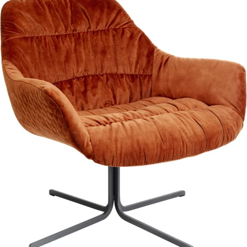 KARE Design Fauteuils Pivotants|Fauteuil Pivotant Bristol Rouge Rouille