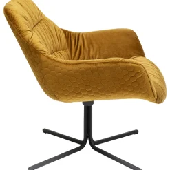 KARE Design Fauteuils Pivotants|Fauteuil Pivotant Bristol Jaune