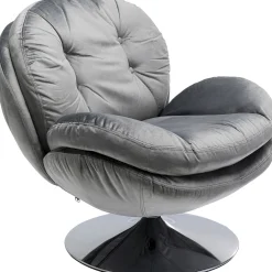 KARE Design Fauteuils Pivotants|Fauteuil Pivotant Cosy Gris