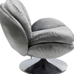 KARE Design Fauteuils Pivotants|Fauteuil Pivotant Cosy Gris
