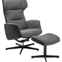 KARE Design Fauteuils Pivotants|Fauteuil Pivotant Et Repose-Pieds Ohio Salt And Pe