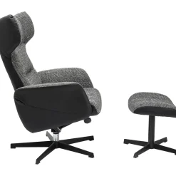 KARE Design Fauteuils Pivotants|Fauteuil Pivotant Et Repose-Pieds Ohio Salt And Pe