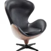 KARE Design Fauteuils Pivotants|Fauteuil Pivotant Lounge Noir-Noyer