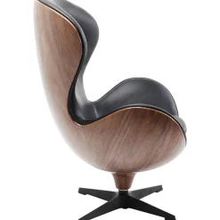 KARE Design Fauteuils Pivotants|Fauteuil Pivotant Lounge Noir-Noyer
