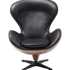 KARE Design Fauteuils Pivotants|Fauteuil Pivotant Lounge Noir-Noyer