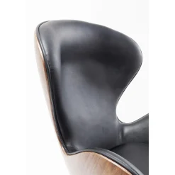 KARE Design Fauteuils Pivotants|Fauteuil Pivotant Lounge Noir-Noyer