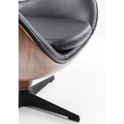 KARE Design Fauteuils Pivotants|Fauteuil Pivotant Lounge Noir-Noyer