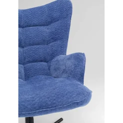 KARE Design Fauteuils Pivotants|Fauteuil Pivotant Oscar Denim