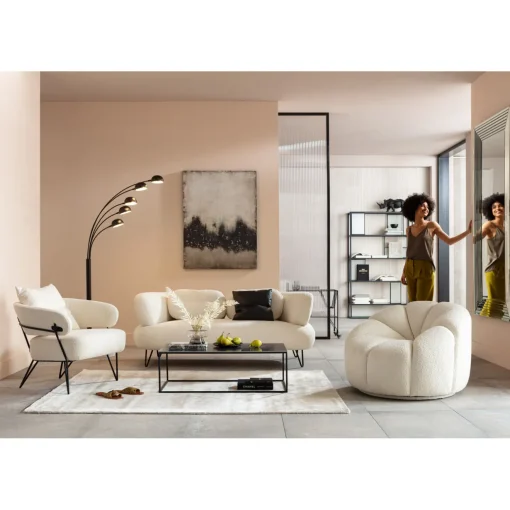 KARE Design Fauteuils Pivotants|Fauteuil Pivotant Peppo Lounge Blanc
