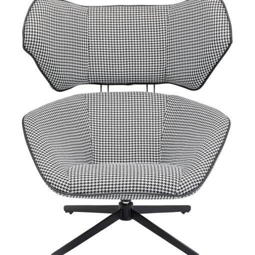 KARE Design Fauteuils Pivotants|Fauteuil Pivotant Toledo Noir-Blanc