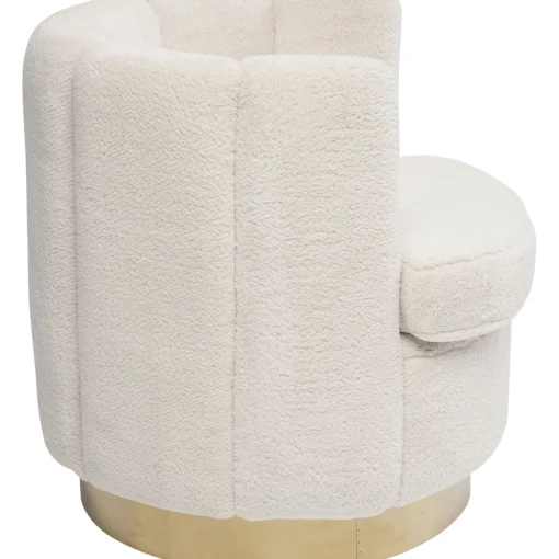 KARE Design Fauteuils Cocktail|Fauteuil Silhouette Fur Blanc
