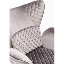 KARE Design Fauteuils À Oreilles|Fauteuil Tudor Velvet Gris-Argente