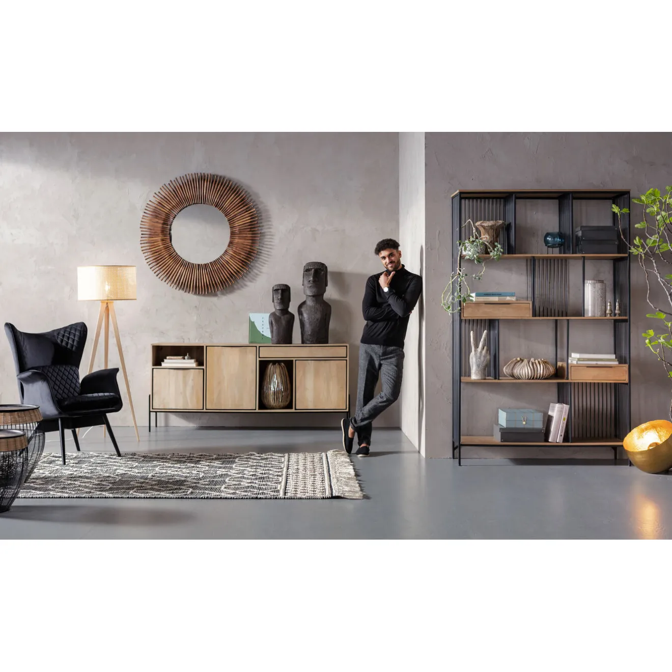 KARE Design Fauteuils À Oreilles|Fauteuil Tudor Velvet Noir