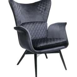 KARE Design Fauteuils À Oreilles|Fauteuil Tudor Velvet Noir
