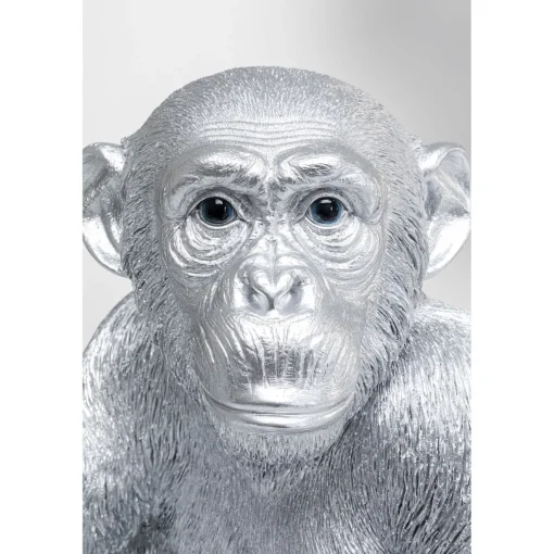 KARE Design Figurines Décoratives|Figurine Décorative Baby Ape Argente 53Cm