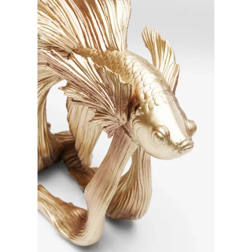 KARE Design Figurines Décoratives|Figurine Décorative Betta Fish Dore Petit