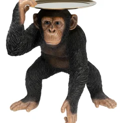 KARE Design Figurines Décoratives|Figurine Décorative Butler Playing Chimp Noir 52Cm