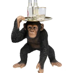 KARE Design Figurines Décoratives|Figurine Décorative Butler Playing Chimp Noir 52Cm