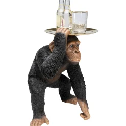 KARE Design Figurines Décoratives|Figurine Décorative Butler Playing Chimp Noir 52Cm
